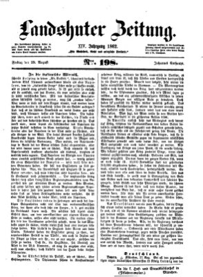 Landshuter Zeitung Freitag 29. August 1862