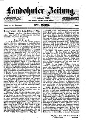 Landshuter Zeitung Freitag 12. September 1862