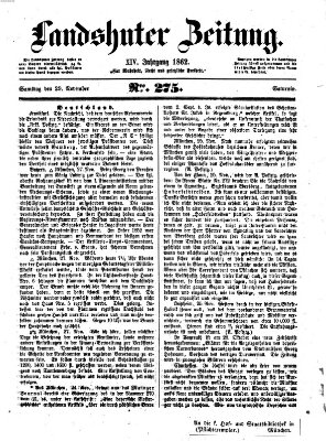 Landshuter Zeitung Samstag 29. November 1862