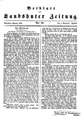 Landshuter Zeitung Montag 1. September 1862