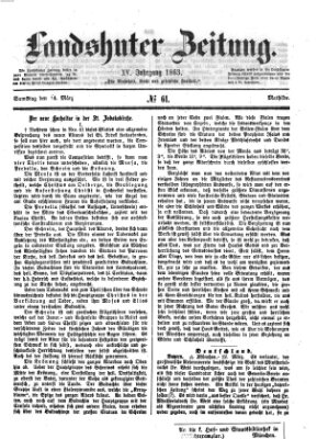 Landshuter Zeitung Samstag 14. März 1863