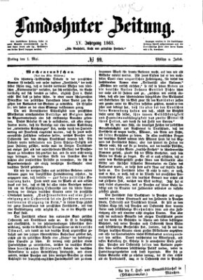 Landshuter Zeitung Freitag 1. Mai 1863