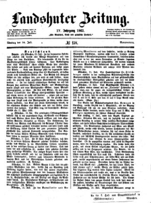 Landshuter Zeitung Dienstag 14. Juli 1863