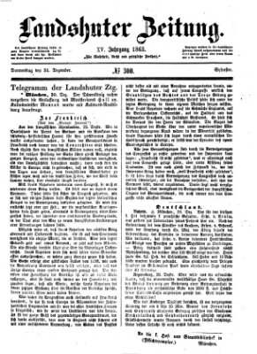 Landshuter Zeitung Donnerstag 31. Dezember 1863