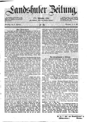 Landshuter Zeitung Samstag 6. Februar 1864