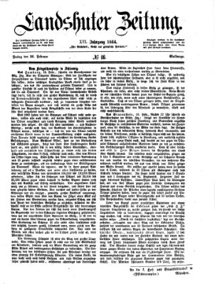 Landshuter Zeitung Freitag 26. Februar 1864