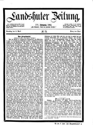 Landshuter Zeitung Samstag 2. April 1864