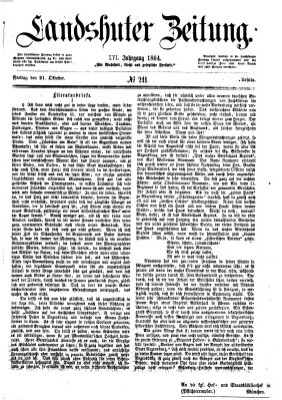 Landshuter Zeitung Freitag 21. Oktober 1864