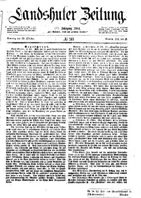 Landshuter Zeitung Sonntag 23. Oktober 1864