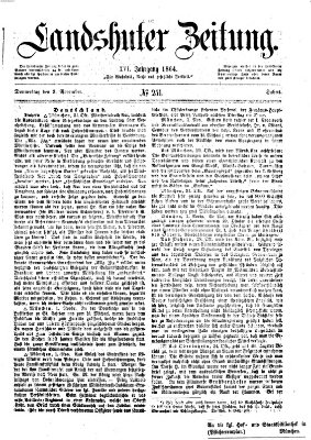 Landshuter Zeitung Donnerstag 3. November 1864
