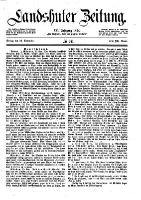 Landshuter Zeitung Freitag 18. November 1864