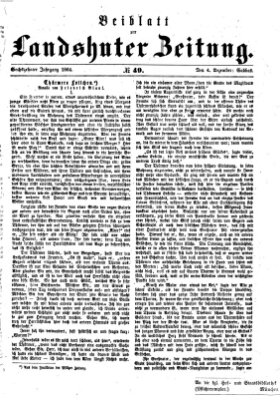 Landshuter Zeitung Sonntag 4. Dezember 1864