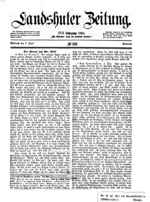 Landshuter Zeitung Mittwoch 7. Juni 1865