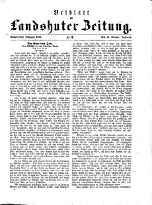 Landshuter Zeitung Montag 13. Februar 1865