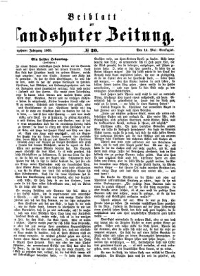 Landshuter Zeitung Sonntag 14. Mai 1865
