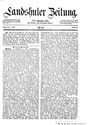 Landshuter Zeitung Freitag 7. Juli 1865