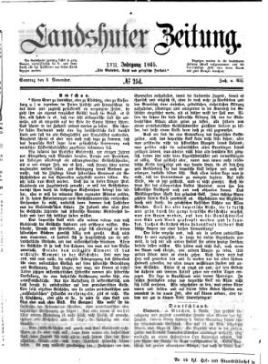 Landshuter Zeitung Sonntag 5. November 1865