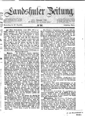 Landshuter Zeitung Donnerstag 28. Dezember 1865