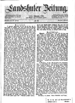 Landshuter Zeitung Samstag 13. Januar 1866