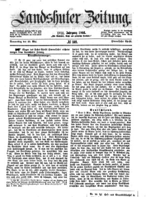 Landshuter Zeitung Donnerstag 10. Mai 1866