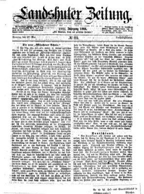 Landshuter Zeitung Sonntag 27. Mai 1866