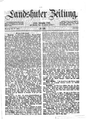 Landshuter Zeitung Sonntag 17. Juni 1866