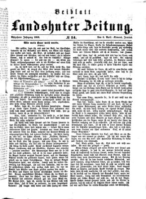 Landshuter Zeitung Sonntag 8. April 1866