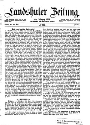 Landshuter Zeitung Freitag 24. Mai 1867