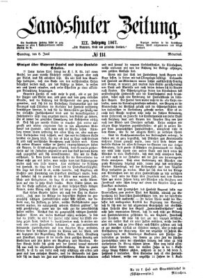 Landshuter Zeitung Samstag 8. Juni 1867