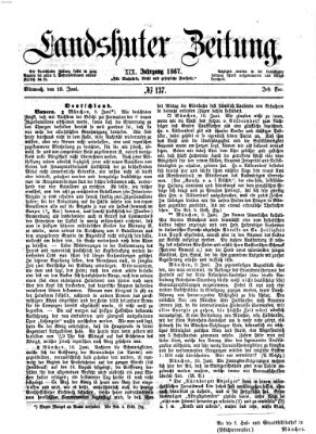 Landshuter Zeitung Mittwoch 12. Juni 1867