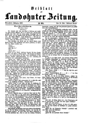 Landshuter Zeitung Sonntag 26. Mai 1867