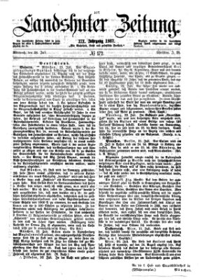 Landshuter Zeitung Mittwoch 24. Juli 1867