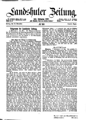 Landshuter Zeitung Freitag 15. November 1867