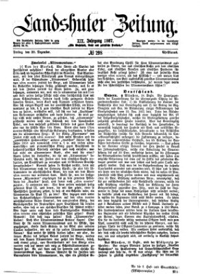 Landshuter Zeitung Freitag 20. Dezember 1867