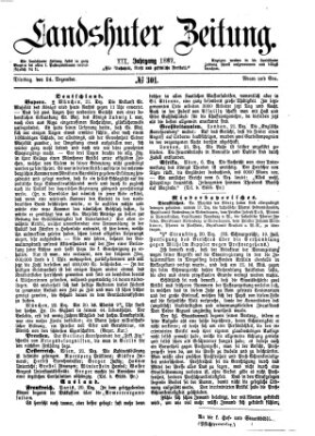 Landshuter Zeitung Dienstag 24. Dezember 1867