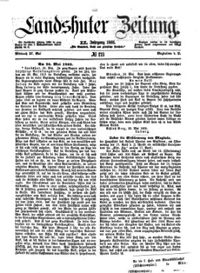 Landshuter Zeitung Mittwoch 27. Mai 1868