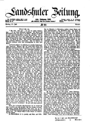 Landshuter Zeitung Freitag 17. Juli 1868