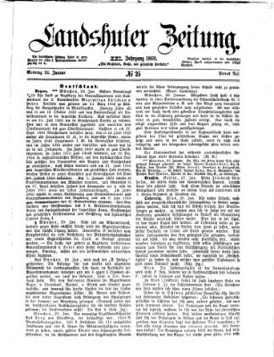 Landshuter Zeitung Sonntag 31. Januar 1869