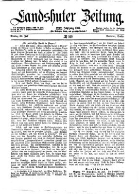 Landshuter Zeitung Dienstag 27. Juli 1869