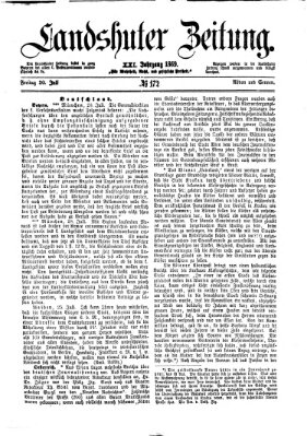Landshuter Zeitung Freitag 30. Juli 1869