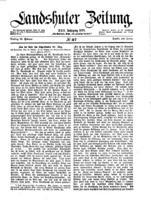 Landshuter Zeitung Dienstag 15. Februar 1870