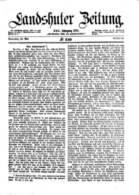 Landshuter Zeitung Donnerstag 12. Mai 1870