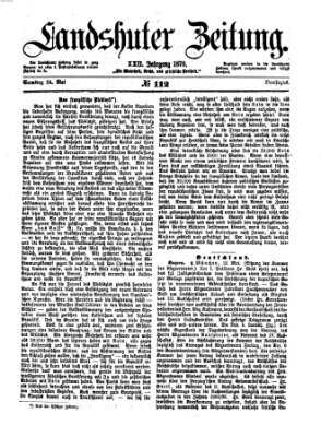 Landshuter Zeitung Samstag 14. Mai 1870