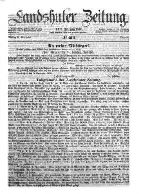 Landshuter Zeitung Dienstag 6. September 1870