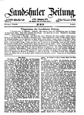 Landshuter Zeitung Sonntag 6. November 1870