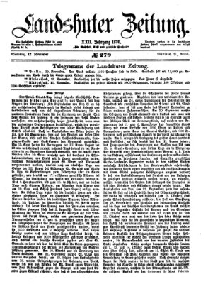 Landshuter Zeitung Samstag 12. November 1870