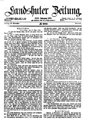 Landshuter Zeitung Dienstag 29. November 1870