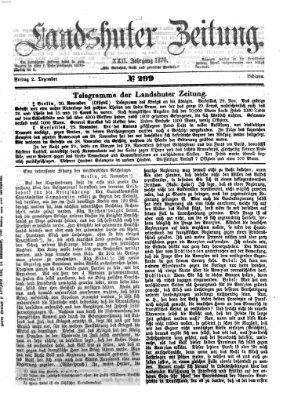 Landshuter Zeitung Freitag 2. Dezember 1870