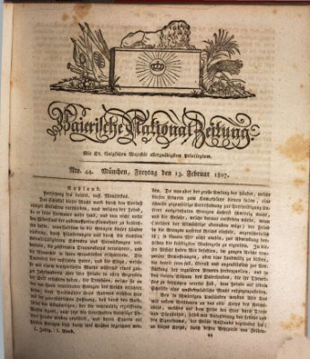 Baierische National-Zeitung Freitag 13. Februar 1807