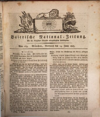 Baierische National-Zeitung Mittwoch 24. Juni 1807